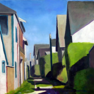 Image of Laura Tryon Jenning's piece featuring Nantucket cottages 